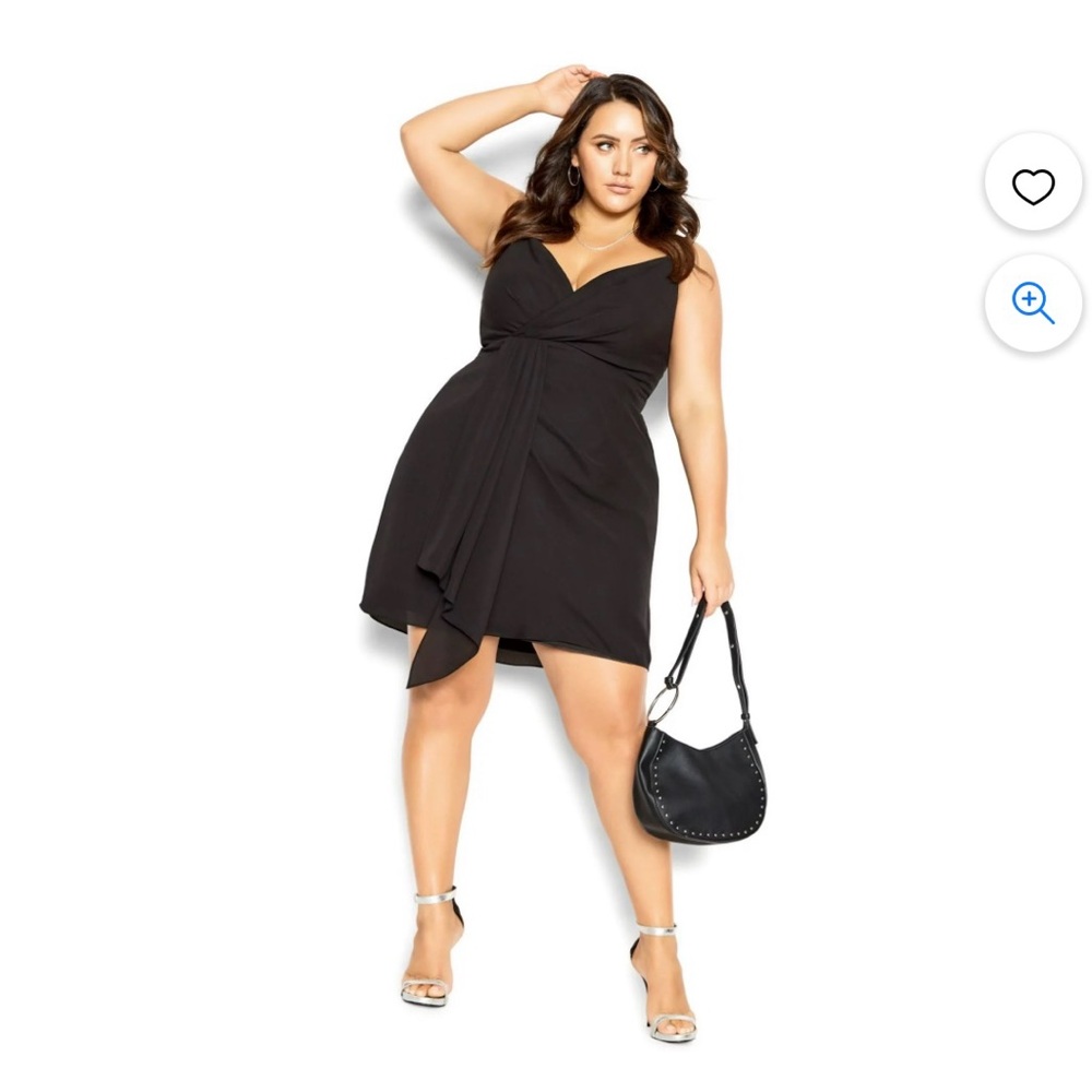 City Chic Delectable Dress - S/16 - Black - Brand New